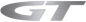 Preview: GT Logo Edelstahl, 2-teilig, matt, 60 mm