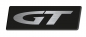 Preview: GT Logo Edelstahl, einteilig, matt, 60 mm