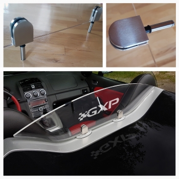 Plexiglaswindschott mit GXP Logo als Ersatz für OEM Windschott (Tennisschläger)